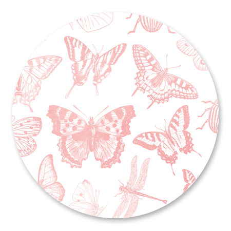 Vlinder patroon roze